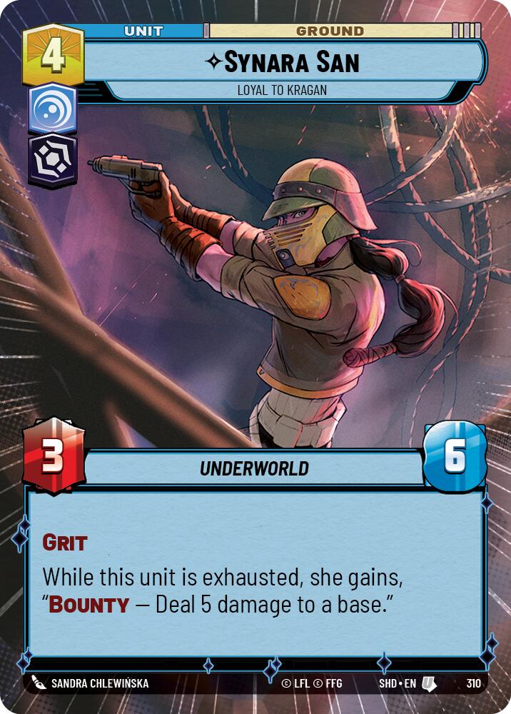 Synara San - Loyal to Kragan (310) (Hyperspace) (310) [Shadows of the Galaxy] | Deep Dive Games St. Marys