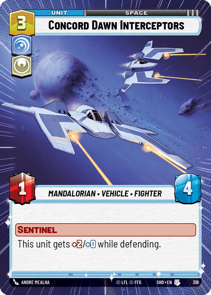 Concord Dawn Interceptors (318) (Hyperspace) (318) [Shadows of the Galaxy] | Deep Dive Games St. Marys