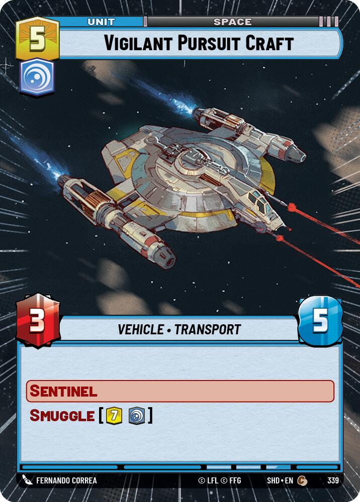Vigilant Pursuit Craft (339) (Hyperspace) (339) [Shadows of the Galaxy] | Deep Dive Games St. Marys
