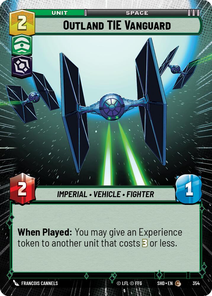 Outland TIE Vanguard (354) (Hyperspace) (354) [Shadows of the Galaxy] | Deep Dive Games St. Marys