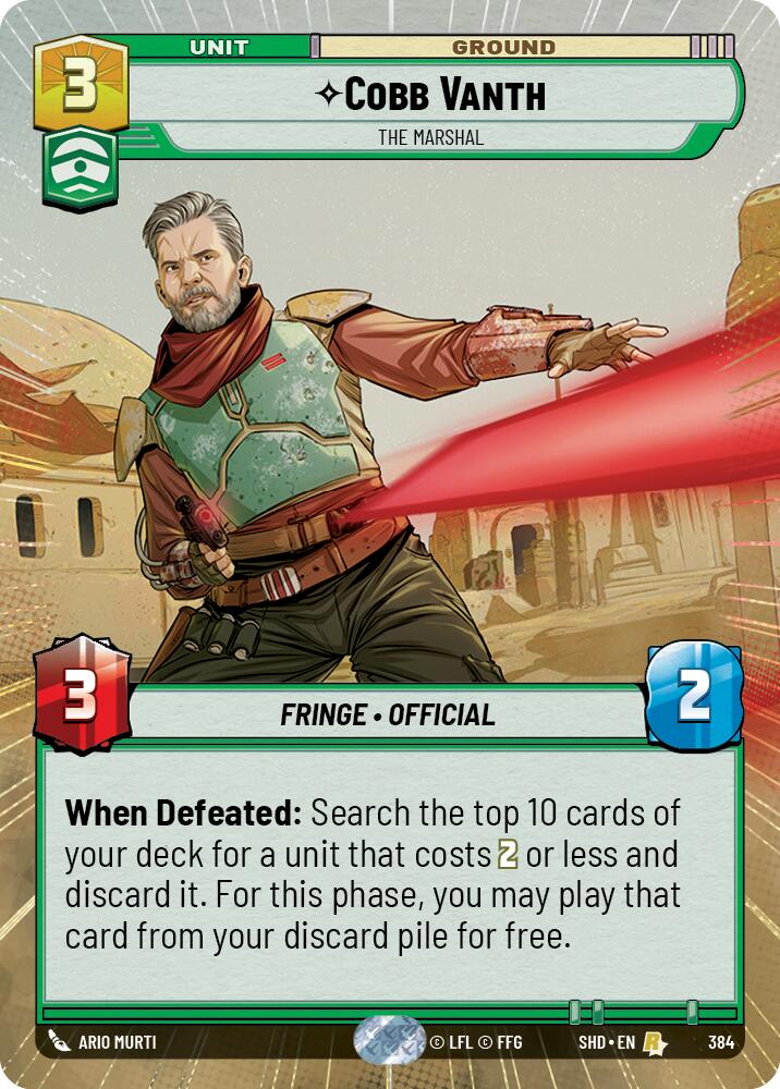 Cobb Vanth - The Marshal (384) (Hyperspace) (384) [Shadows of the Galaxy] | Deep Dive Games St. Marys