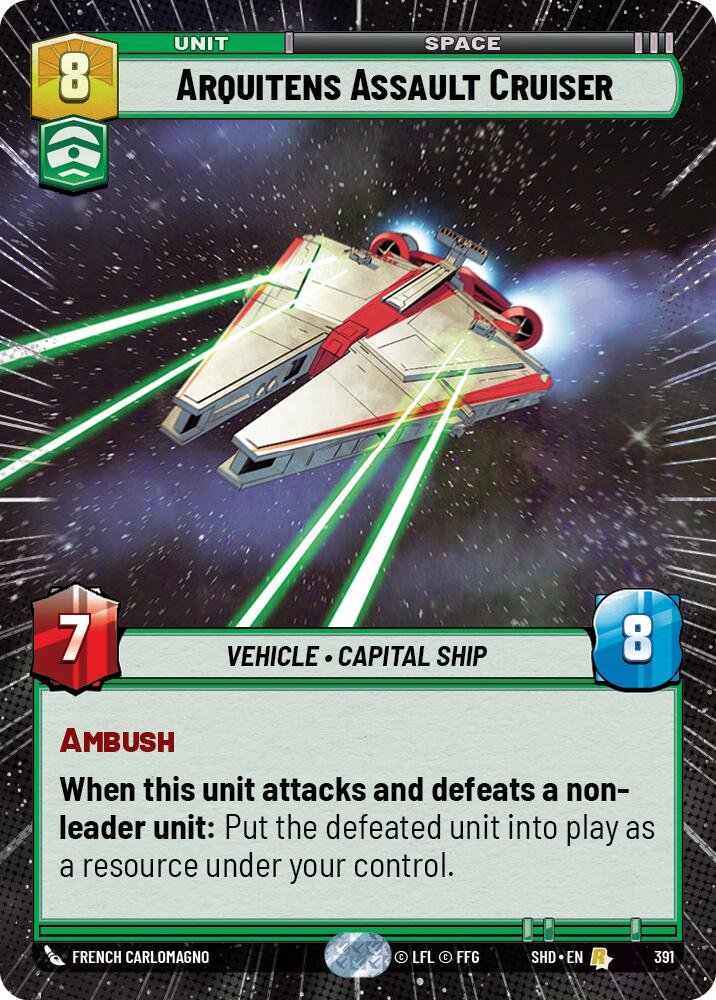Arquitens Assault Cruiser (391) (Hyperspace) (391) [Shadows of the Galaxy] | Deep Dive Games St. Marys