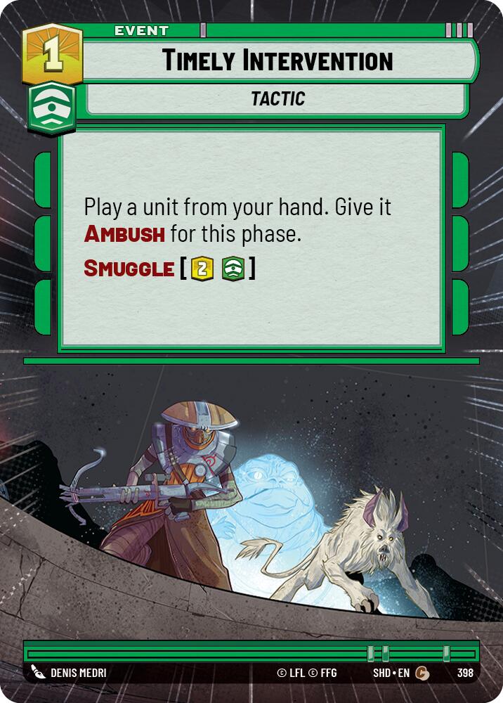 Timely Intervention (398) (Hyperspace) (398) [Shadows of the Galaxy] | Deep Dive Games St. Marys