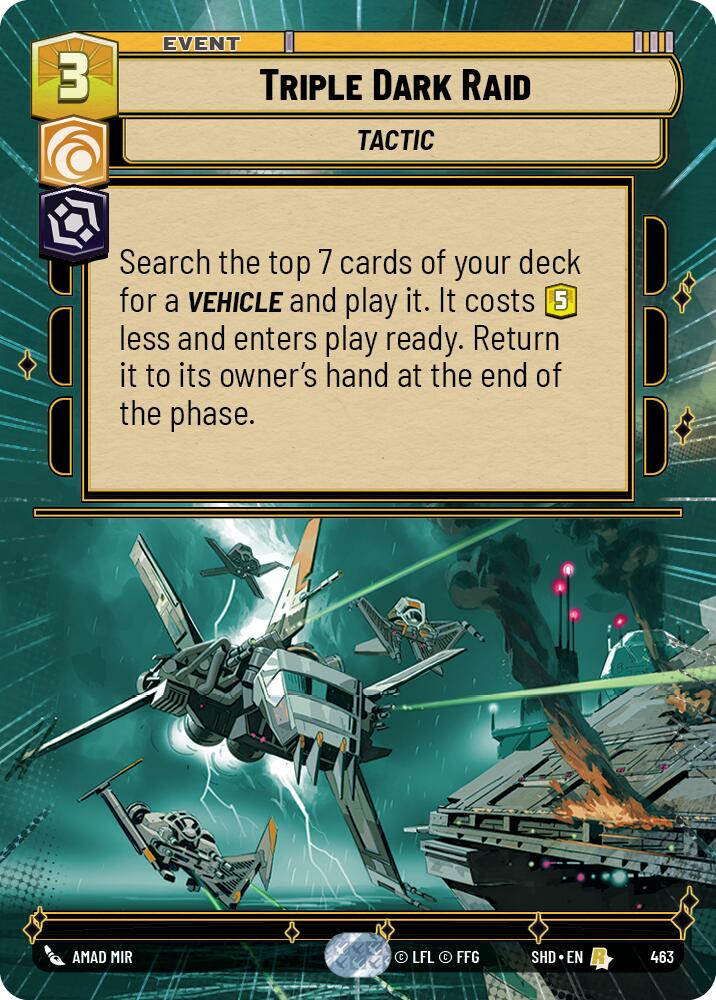 Triple Dark Raid (463) (Hyperspace) (463) [Shadows of the Galaxy] | Deep Dive Games St. Marys