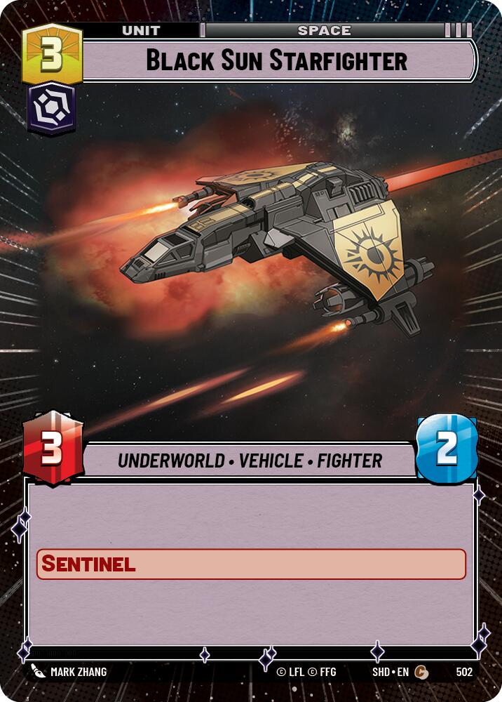 Black Sun Starfighter (502) (Hyperspace) (502) [Shadows of the Galaxy] | Deep Dive Games St. Marys