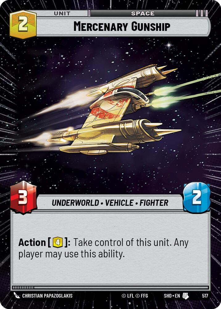 Mercenary Gunship (517) (Hyperspace) (517) [Shadows of the Galaxy] | Deep Dive Games St. Marys