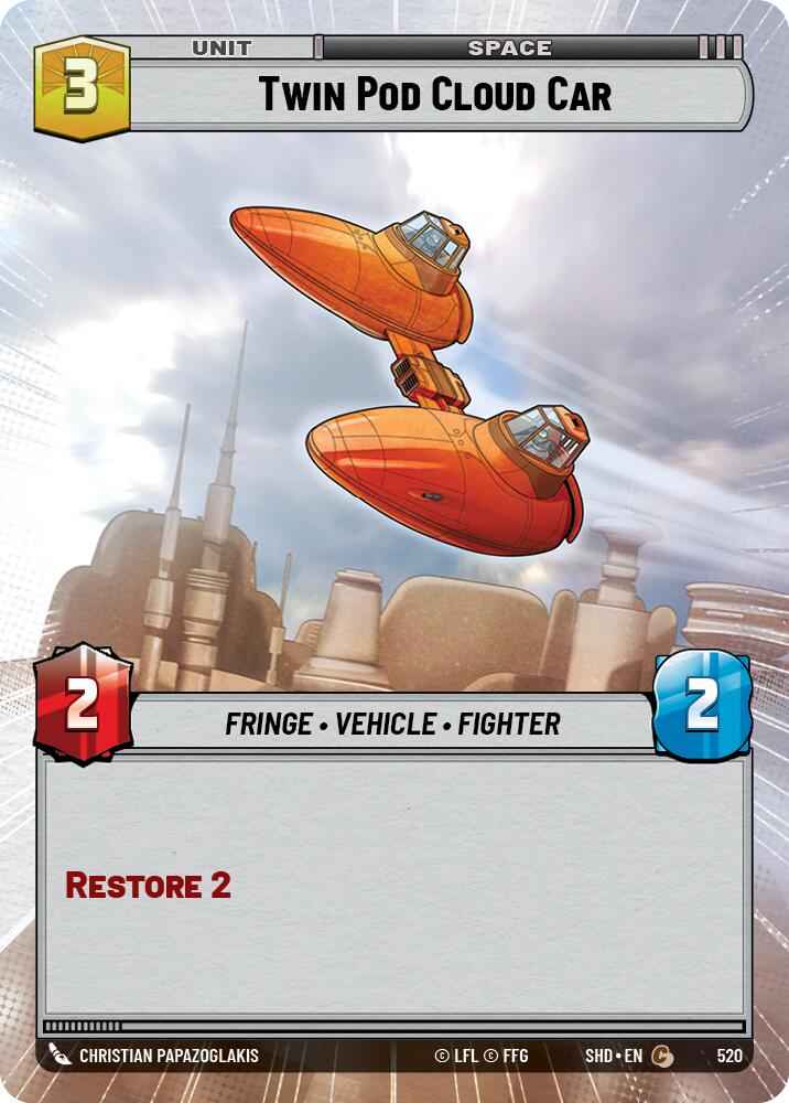 Twin Pod Cloud Car (520) (Hyperspace) (520) [Shadows of the Galaxy] | Deep Dive Games St. Marys