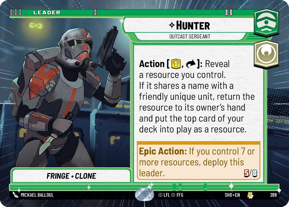 Hunter - Outcast Sergeant (288) (Hyperspace) (288) [Shadows of the Galaxy] | Deep Dive Games St. Marys