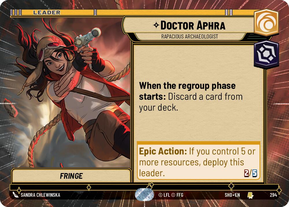 Doctor Aphra - Rapacious Archaeologist (294) (Hyperspace) (294) [Shadows of the Galaxy] | Deep Dive Games St. Marys