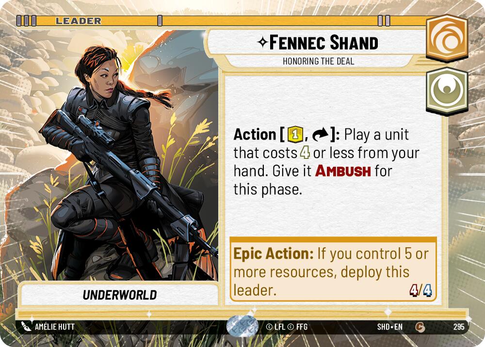 Fennec Shand - Honoring the Deal (295) (Hyperspace) (295) [Shadows of the Galaxy] | Deep Dive Games St. Marys