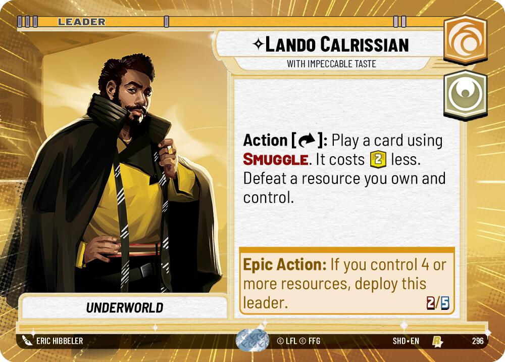 Lando Calrissian - With Impeccable Taste (296) (Hyperspace) (296) [Shadows of the Galaxy] | Deep Dive Games St. Marys