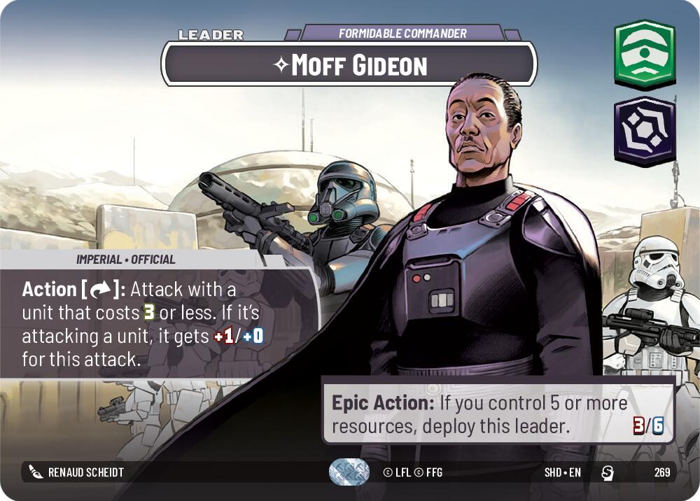 Moff Gideon - Formidable Commander (269) (Showcase) (269) [Shadows of the Galaxy] | Deep Dive Games St. Marys