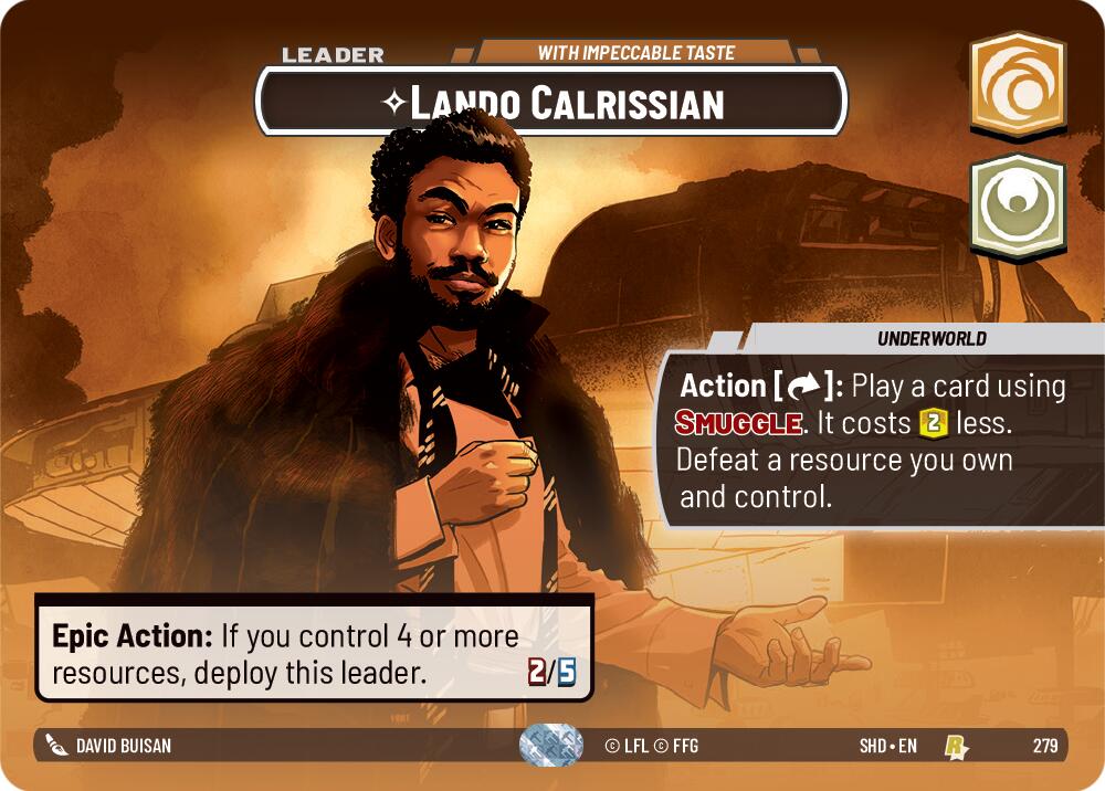 Lando Calrissian - With Impeccable Taste (279) (Showcase) (279) [Shadows of the Galaxy] | Deep Dive Games St. Marys