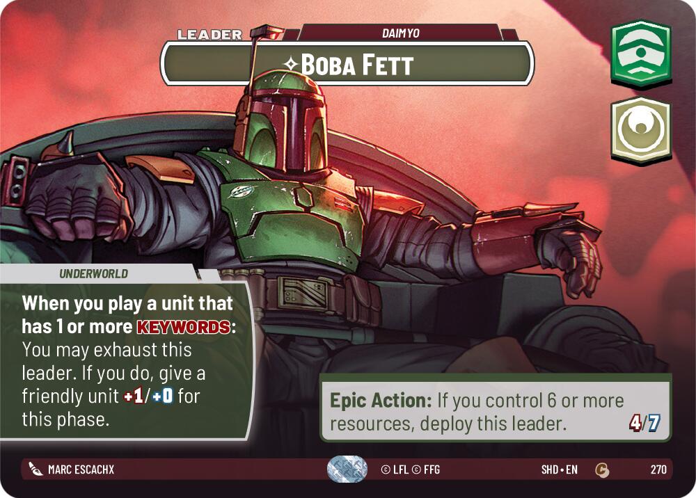 Boba Fett - Daimyo (270) (Showcase) (270) [Shadows of the Galaxy] | Deep Dive Games St. Marys