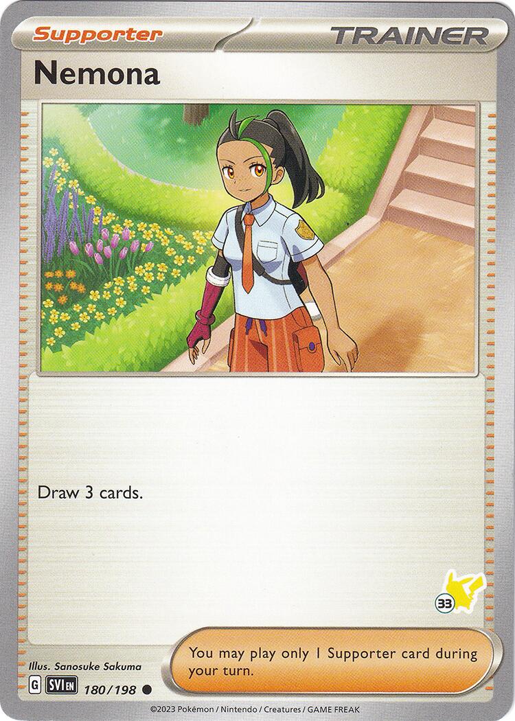 Nemona (180/198) (Pikachu Stamp #33) [Battle Academy 2024] | Deep Dive Games St. Marys