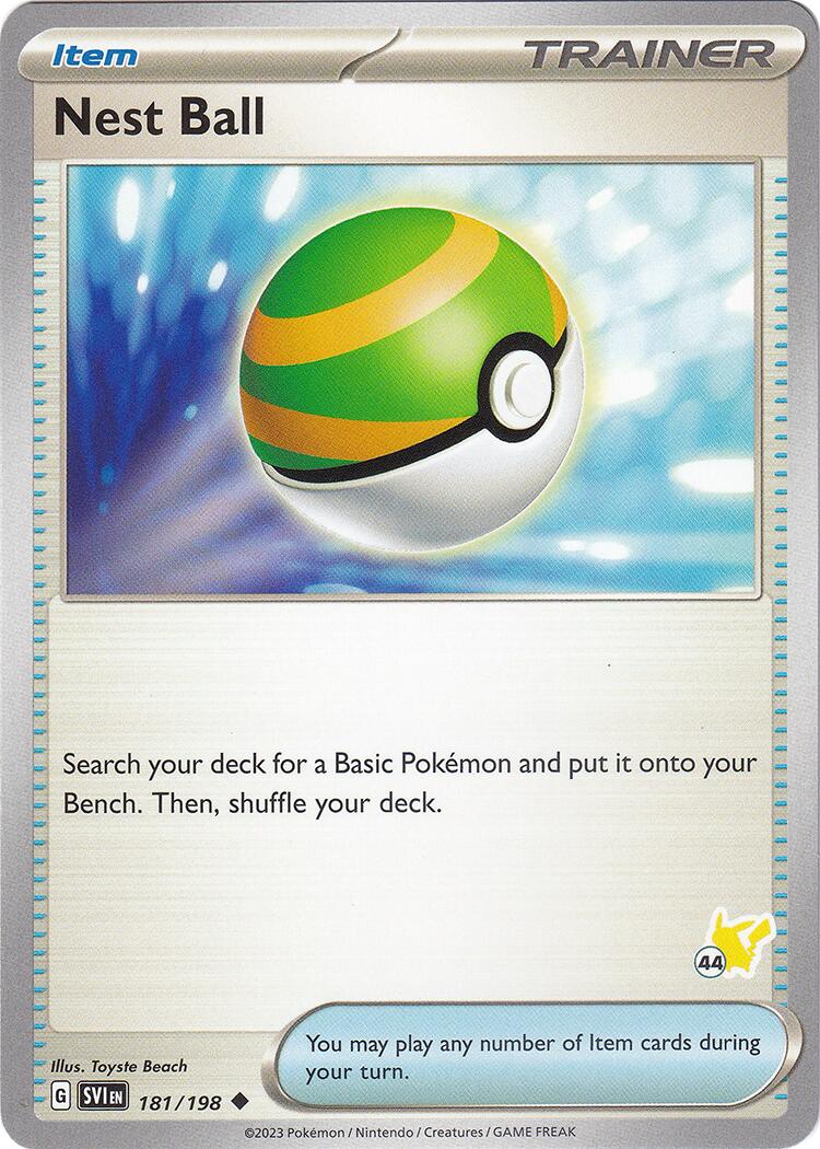Nest Ball (181/198) (Pikachu Stamp #44) [Battle Academy 2024] | Deep Dive Games St. Marys