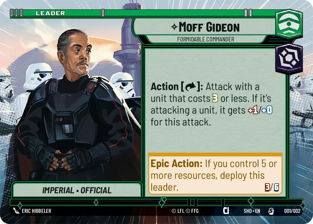 Moff Gideon - Formidable Commander (001/002) (Hyperspace) (Prerelease Promos) (001/002) [Shadows of the Galaxy Promos] | Deep Dive Games St. Marys