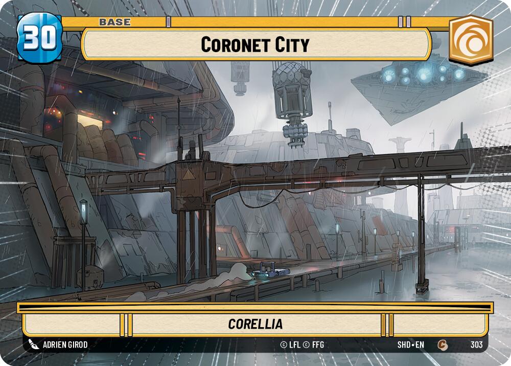 Coronet City // Shield (303 // T04) (Hyperspace) (303 // T04) [Shadows of the Galaxy] | Deep Dive Games St. Marys