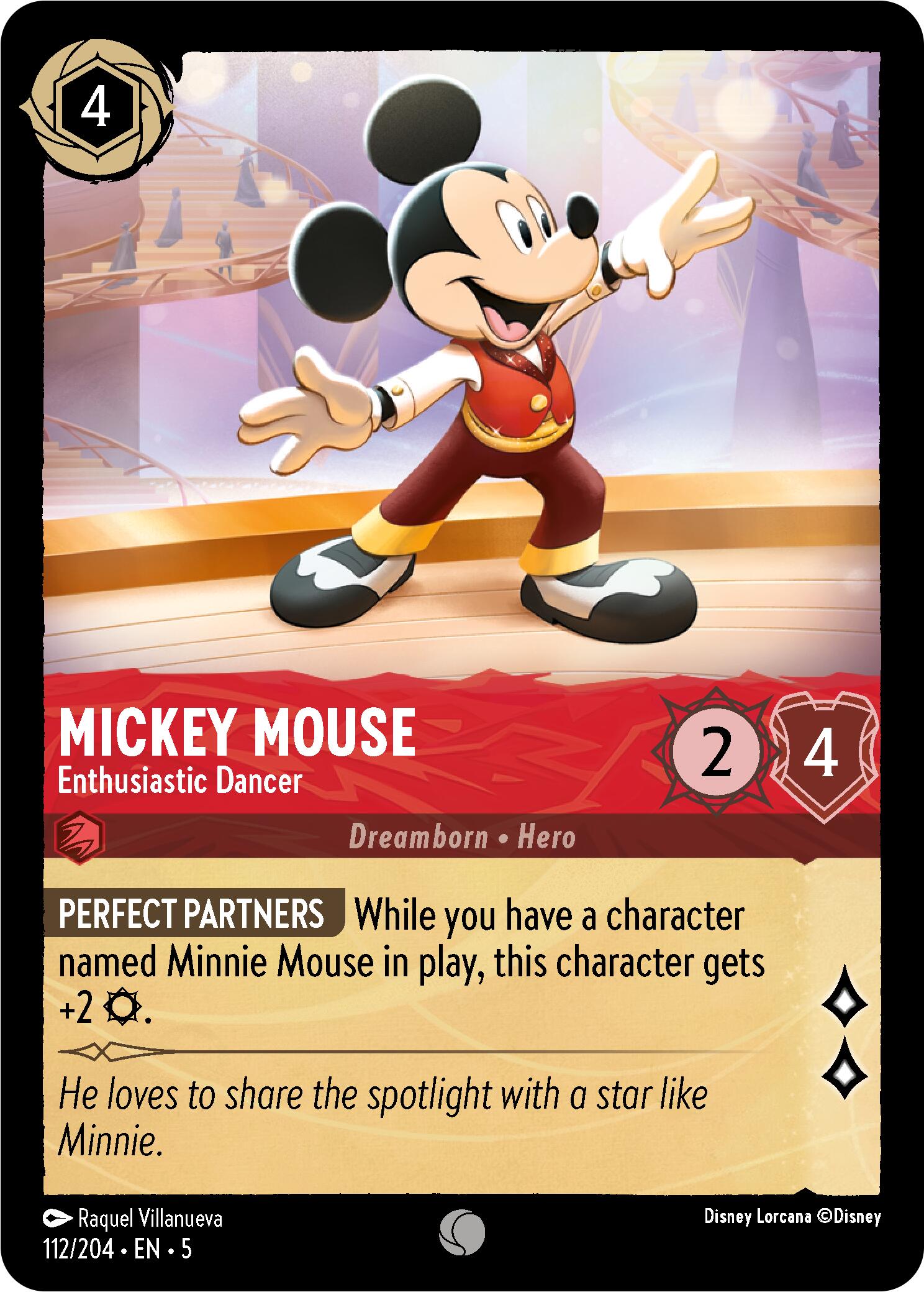 Mickey Mouse - Enthusiastic Dancer (112/204) [Shimmering Skies] | Deep Dive Games St. Marys