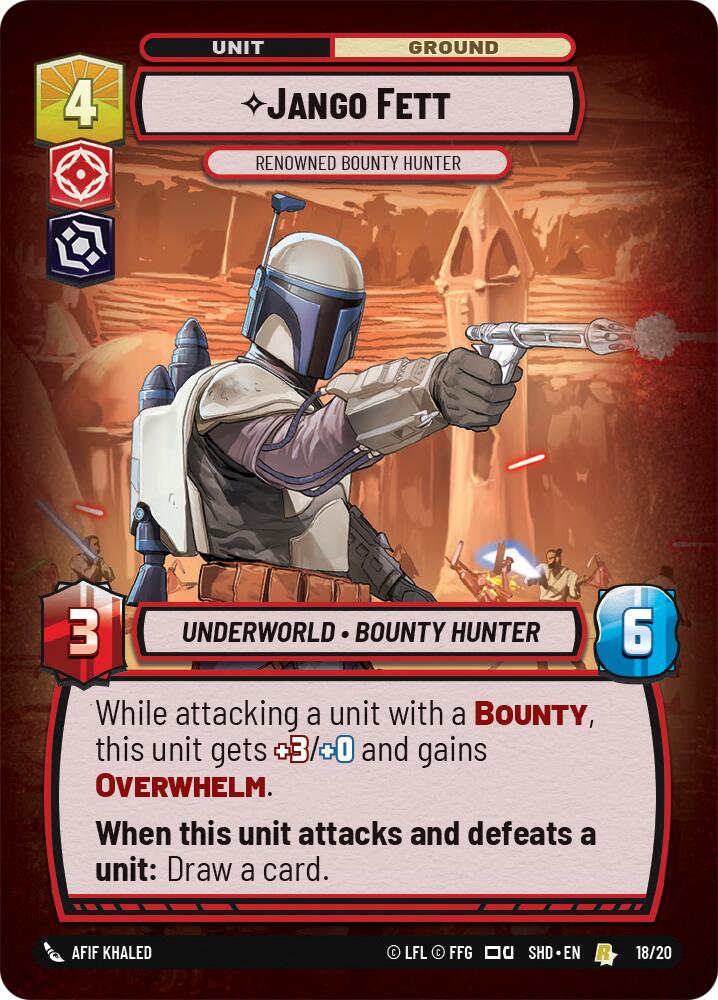 Jango Fett - Renowned Bounty Hunter (18/20) [Shadows of the Galaxy: Weekly Play] | Deep Dive Games St. Marys