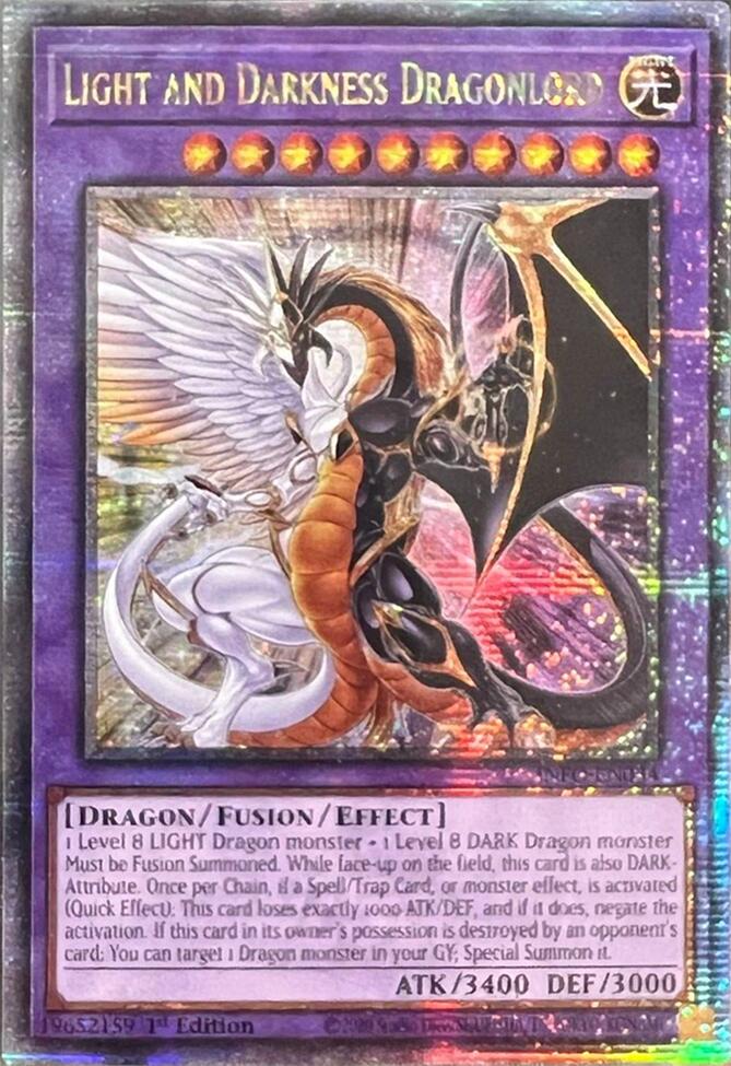 Light and Darkness Dragonlord (Quarter Century Secret Rare) [INFO-EN034] Quarter Century Secret Rare | Deep Dive Games St. Marys