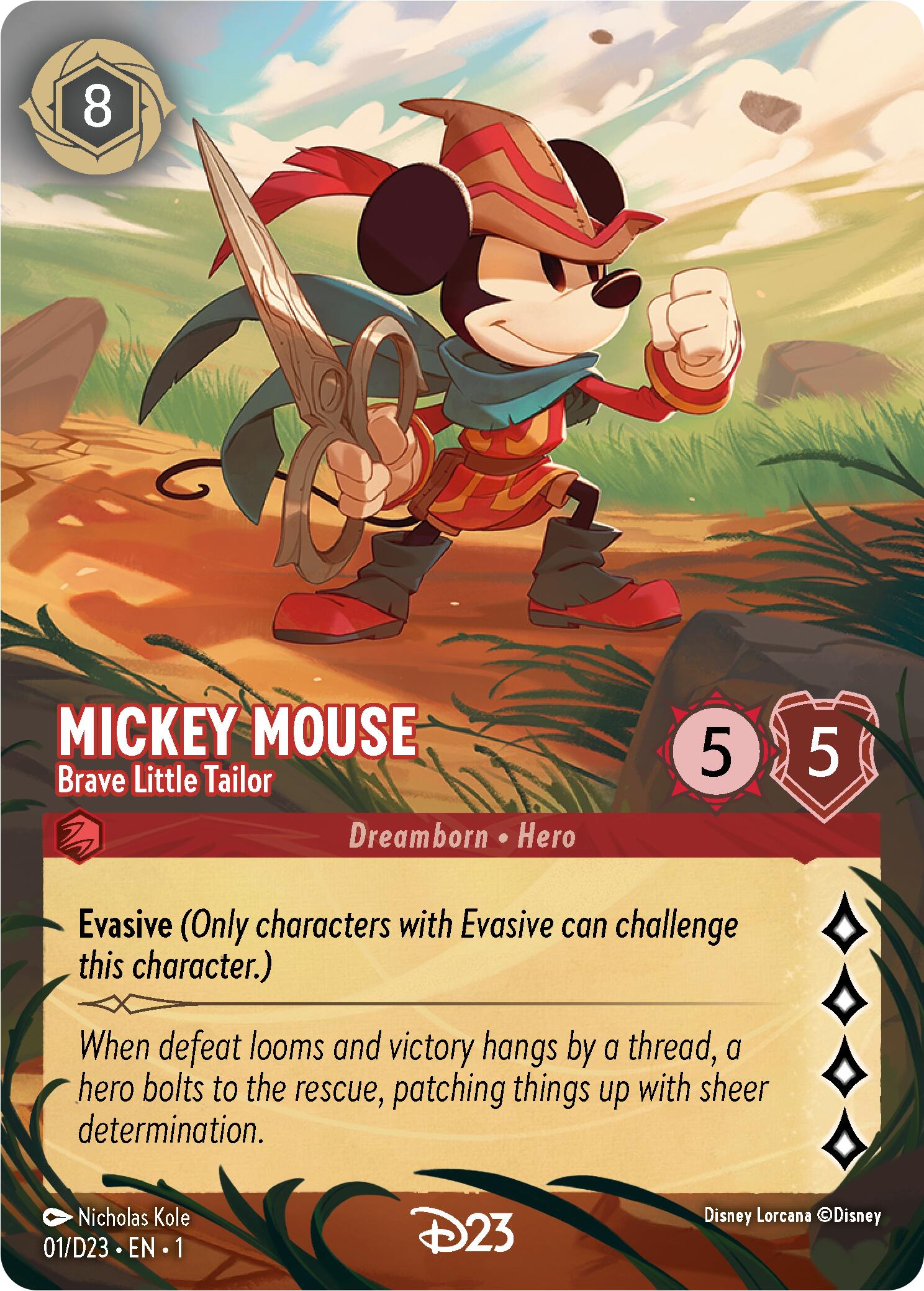 Mickey Mouse - Brave Little Tailor (Extended Art) (1) [D23 Promos] | Deep Dive Games St. Marys