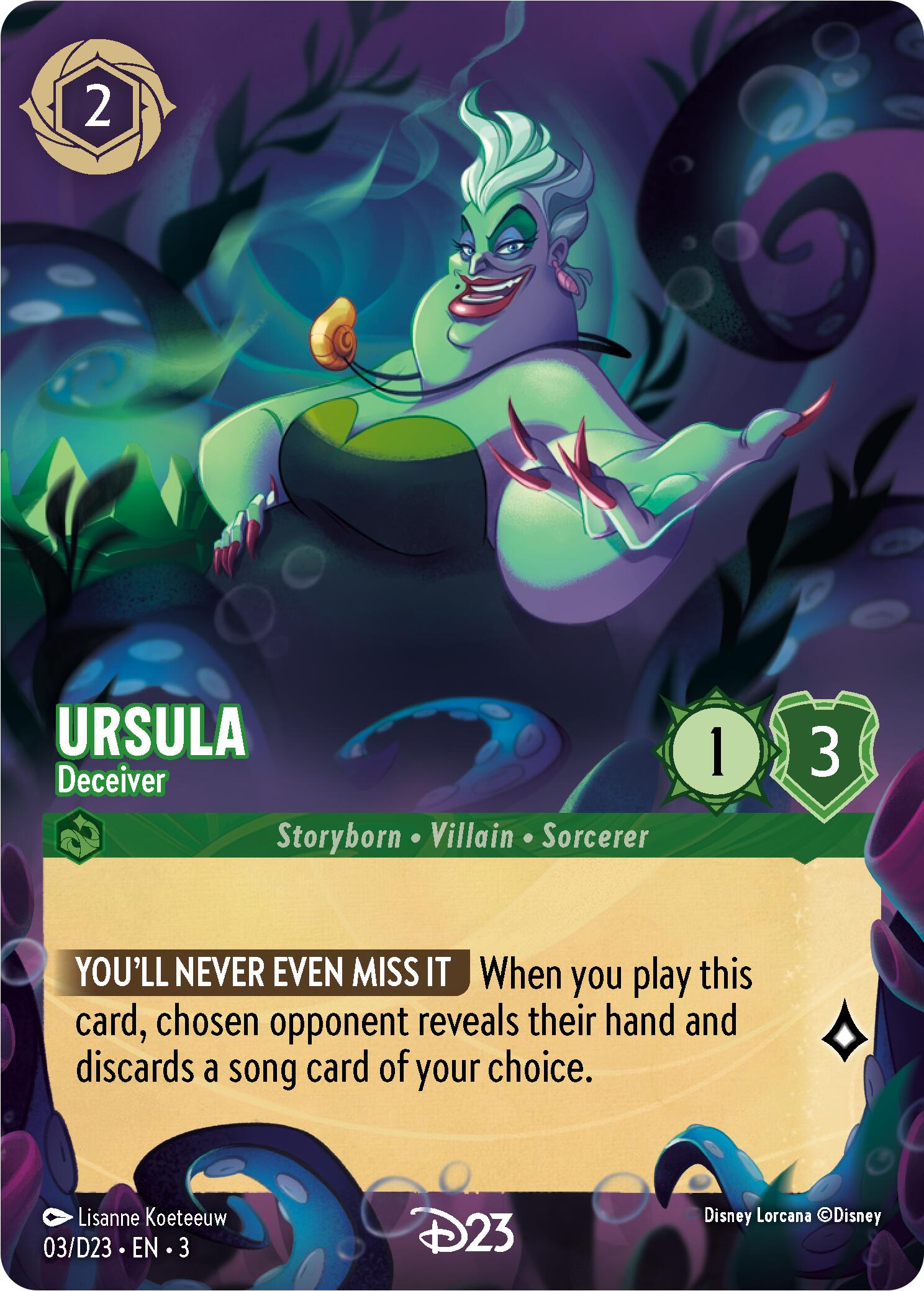 Ursula - Deceiver (3) [D23 Promos] | Deep Dive Games St. Marys