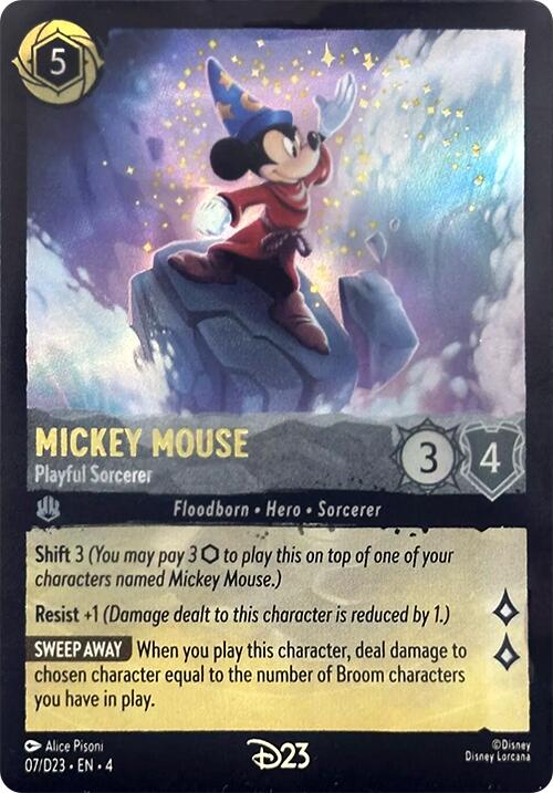 Mickey Mouse - Playful Sorcerer (7) [D23 Promos] | Deep Dive Games St. Marys