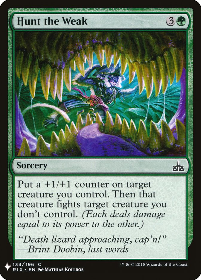 Hunt the Weak [Mystery Booster] | Deep Dive Games St. Marys