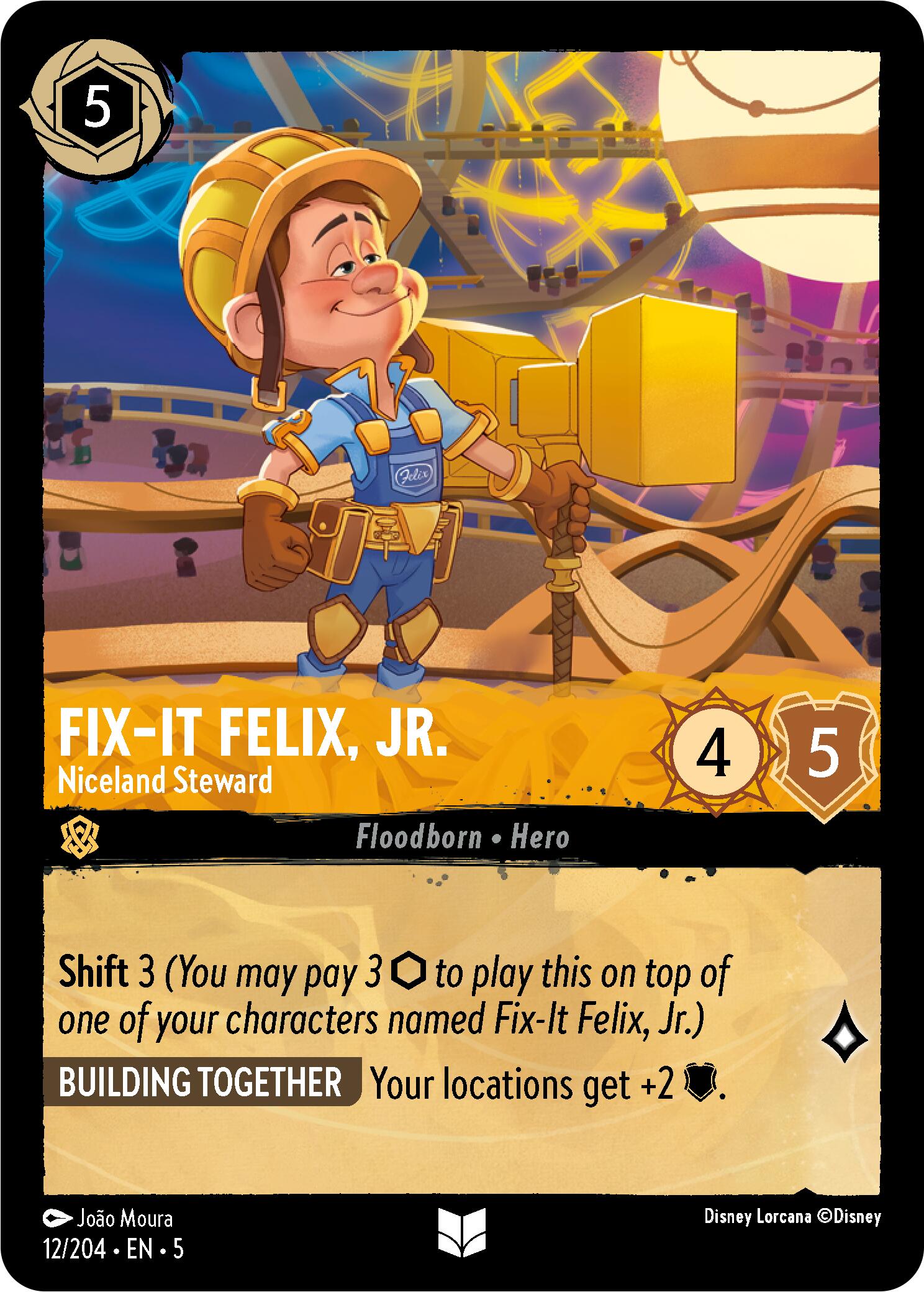 Fix-It Felix, Jr. - Niceland Steward (12/204) [Shimmering Skies] | Deep Dive Games St. Marys