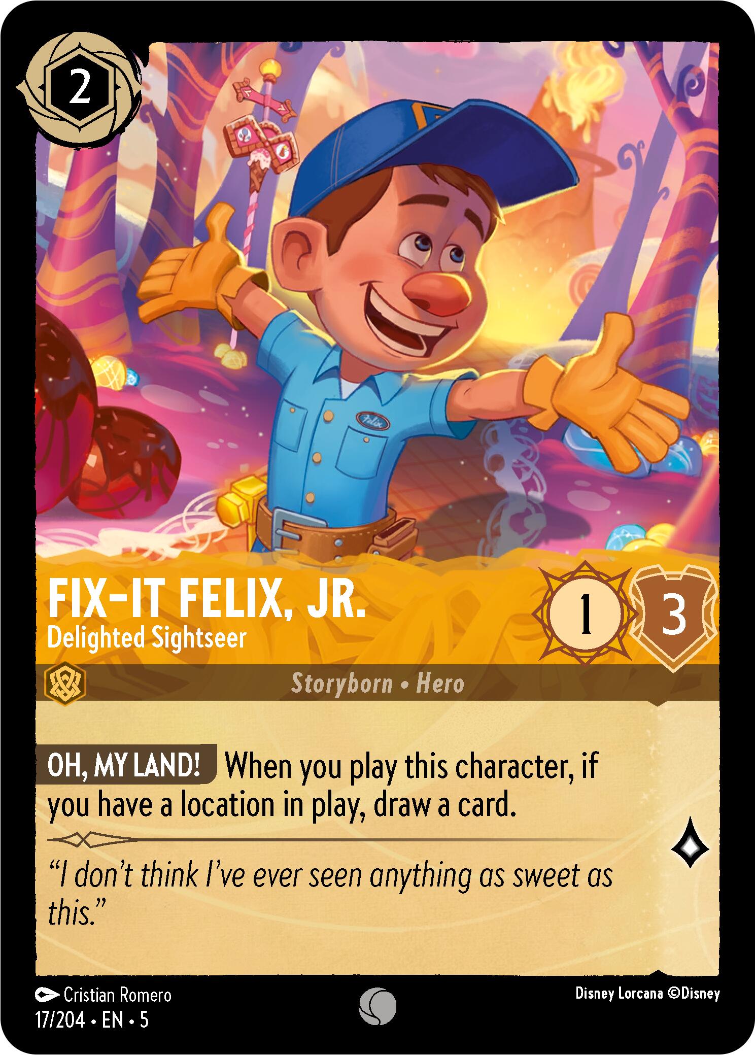 Fix-It Felix, Jr. - Delighted Sightseer (17/204) [Shimmering Skies] | Deep Dive Games St. Marys