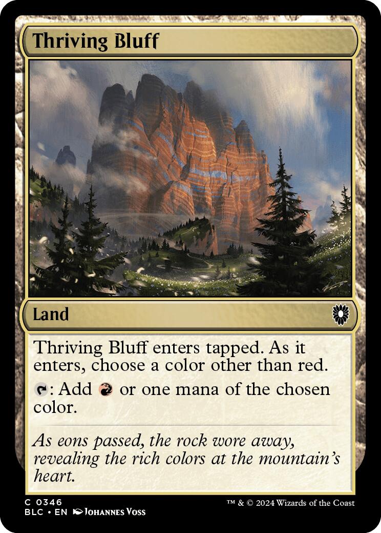Thriving Bluff [Bloomburrow Commander] | Deep Dive Games St. Marys
