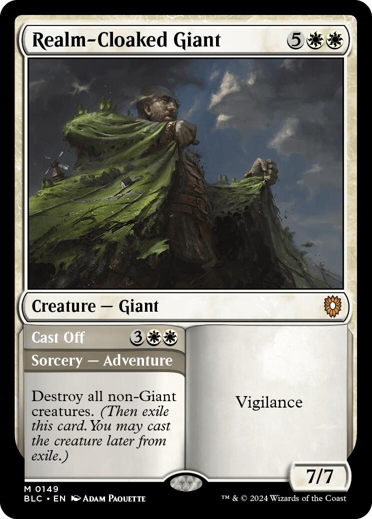 Realm-Cloaked Giant [Bloomburrow Commander] | Deep Dive Games St. Marys