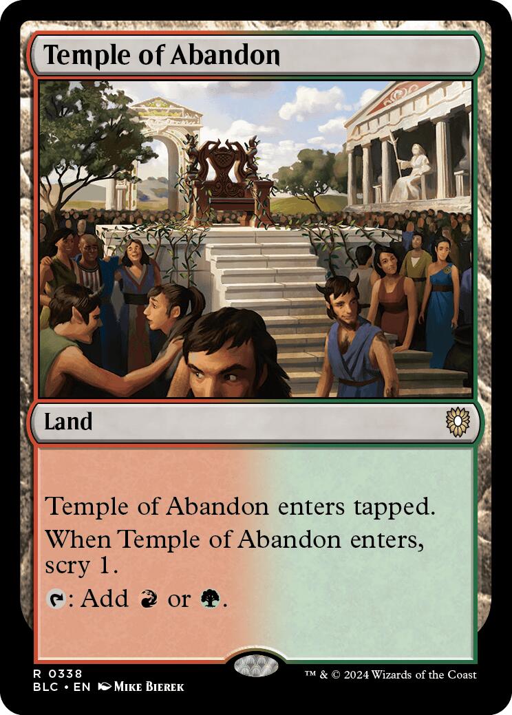 Temple of Abandon [Bloomburrow Commander] | Deep Dive Games St. Marys