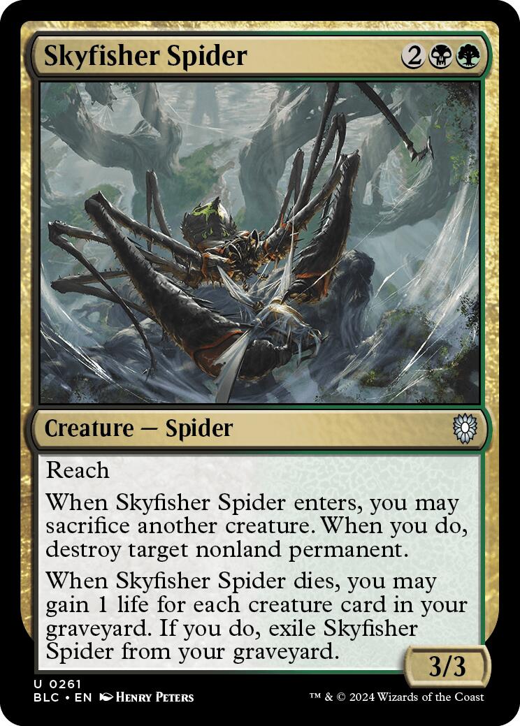Skyfisher Spider [Bloomburrow Commander] | Deep Dive Games St. Marys