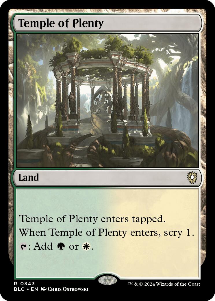 Temple of Plenty [Bloomburrow Commander] | Deep Dive Games St. Marys