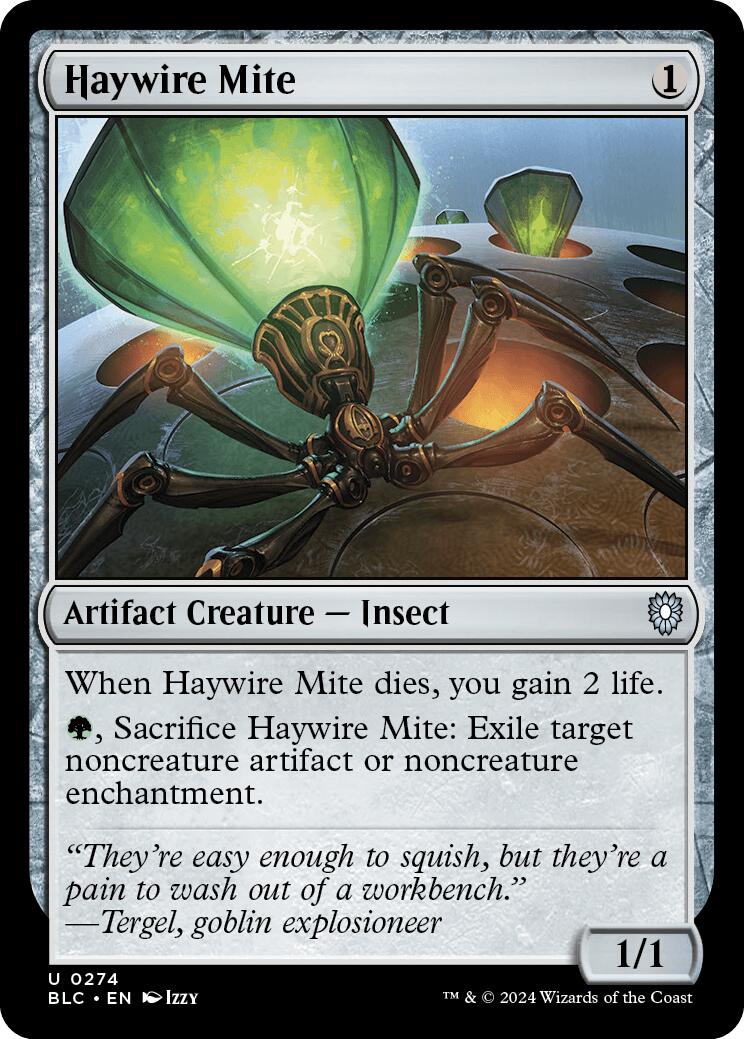Haywire Mite [Bloomburrow Commander] | Deep Dive Games St. Marys