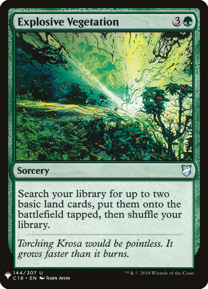 Explosive Vegetation [Mystery Booster] | Deep Dive Games St. Marys