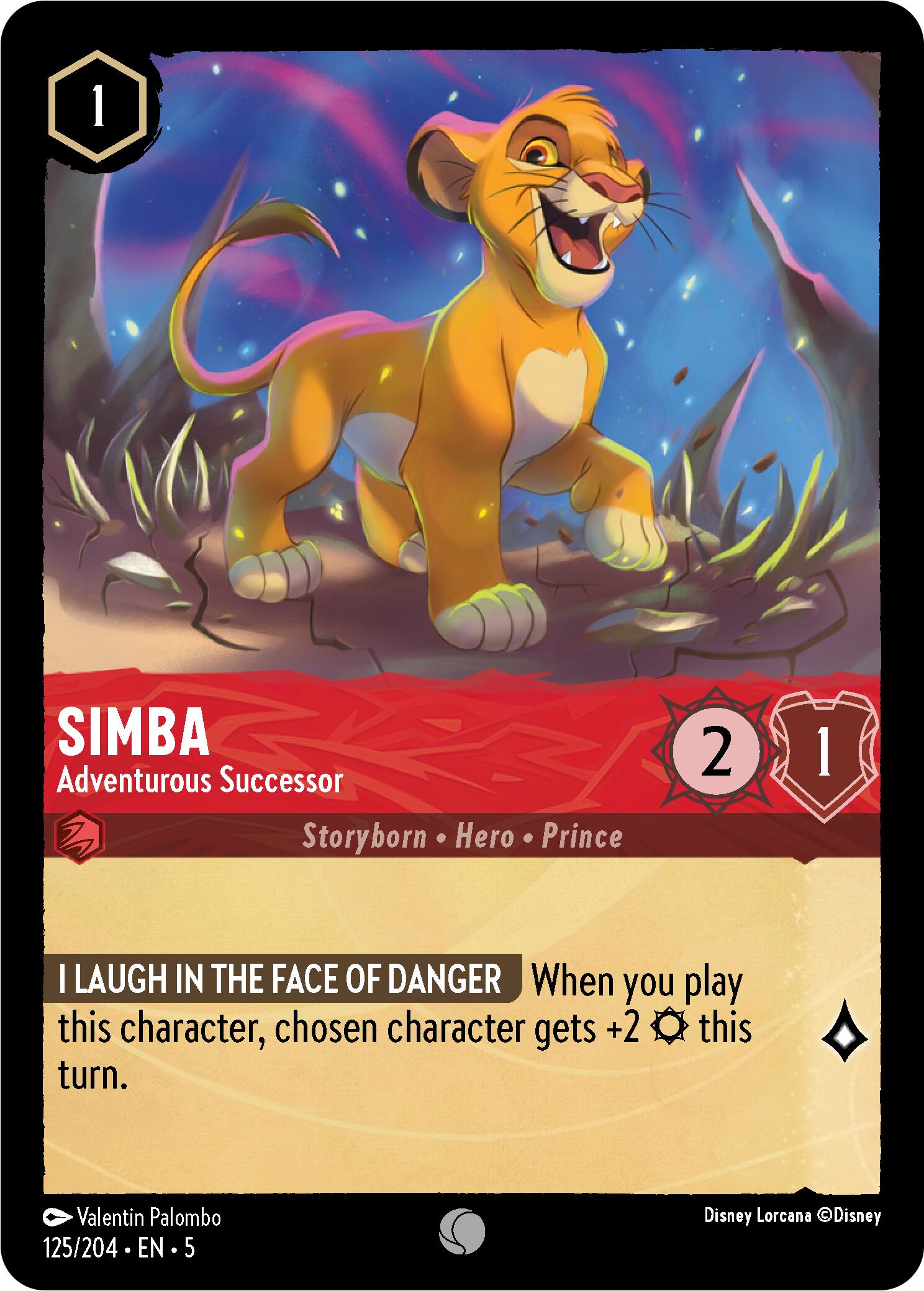 Simba - Adventurous Successor (125/204) [Shimmering Skies] | Deep Dive Games St. Marys