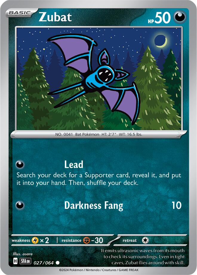 Zubat (027/064) [Scarlet & Violet: Shrouded Fable] | Deep Dive Games St. Marys