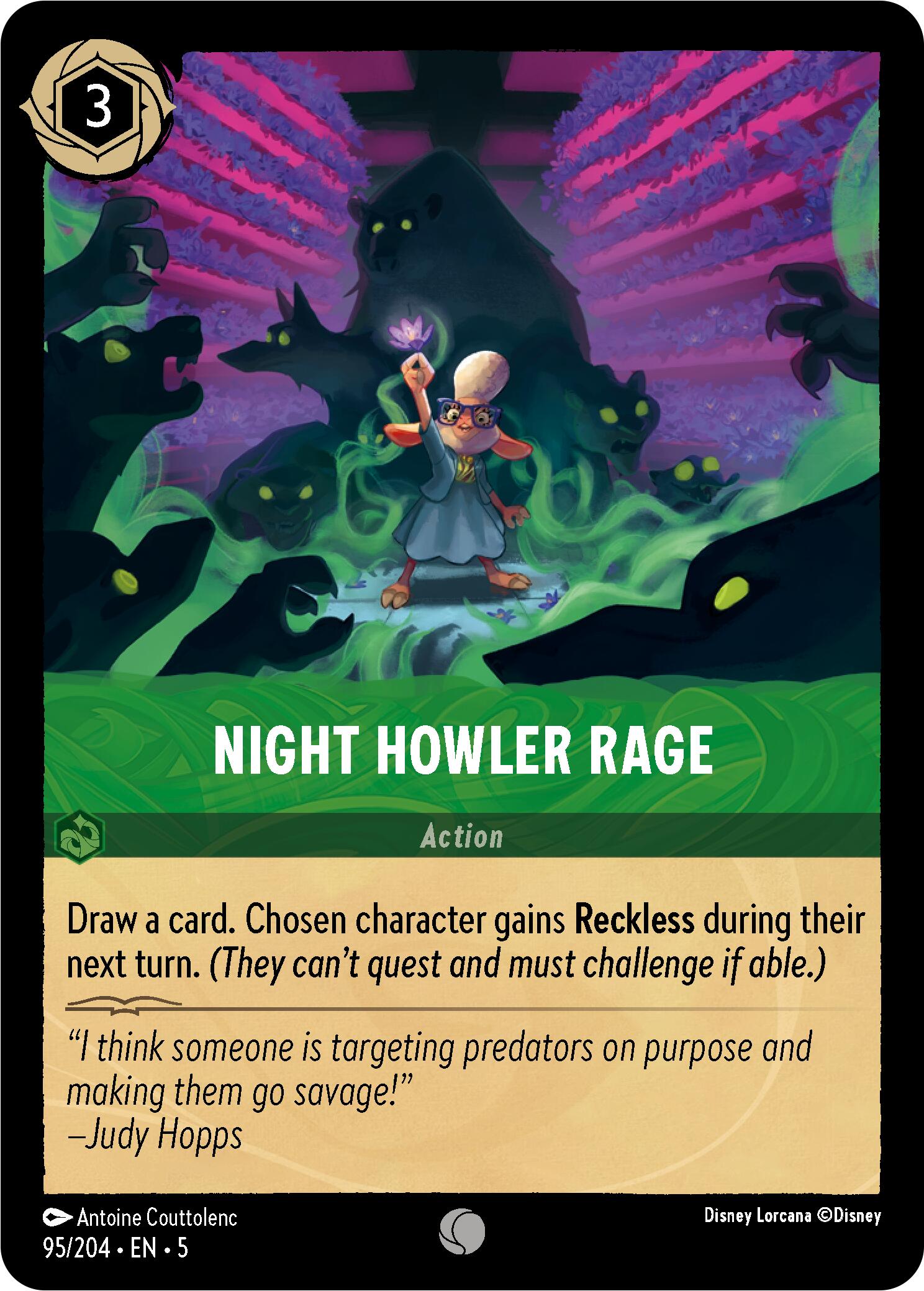 Night Howler Rage (95/204) [Shimmering Skies] | Deep Dive Games St. Marys