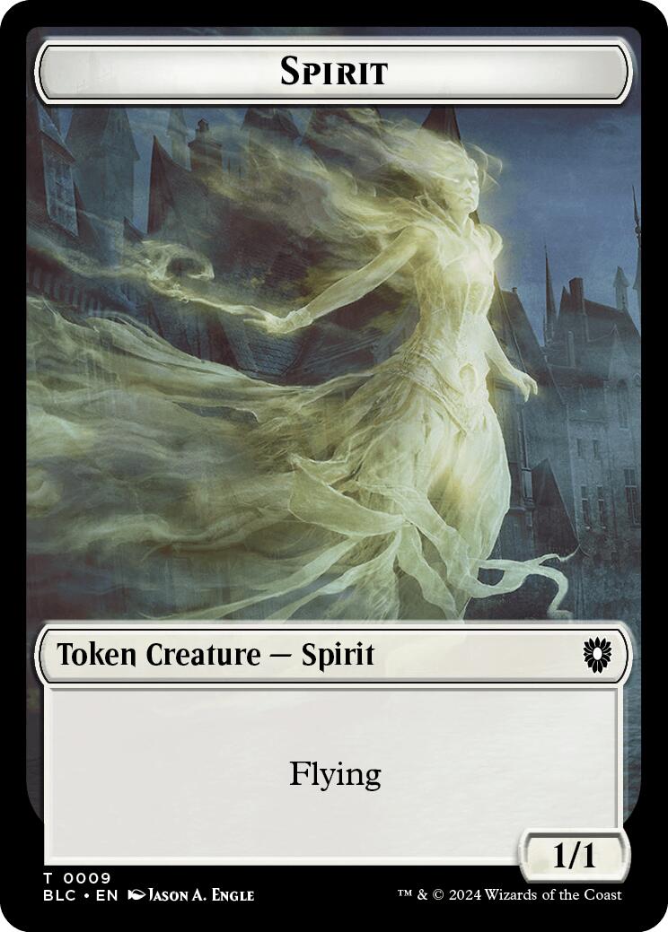 Spirit // Faerie Double-Sided Token [Bloomburrow Commander Tokens] | Deep Dive Games St. Marys