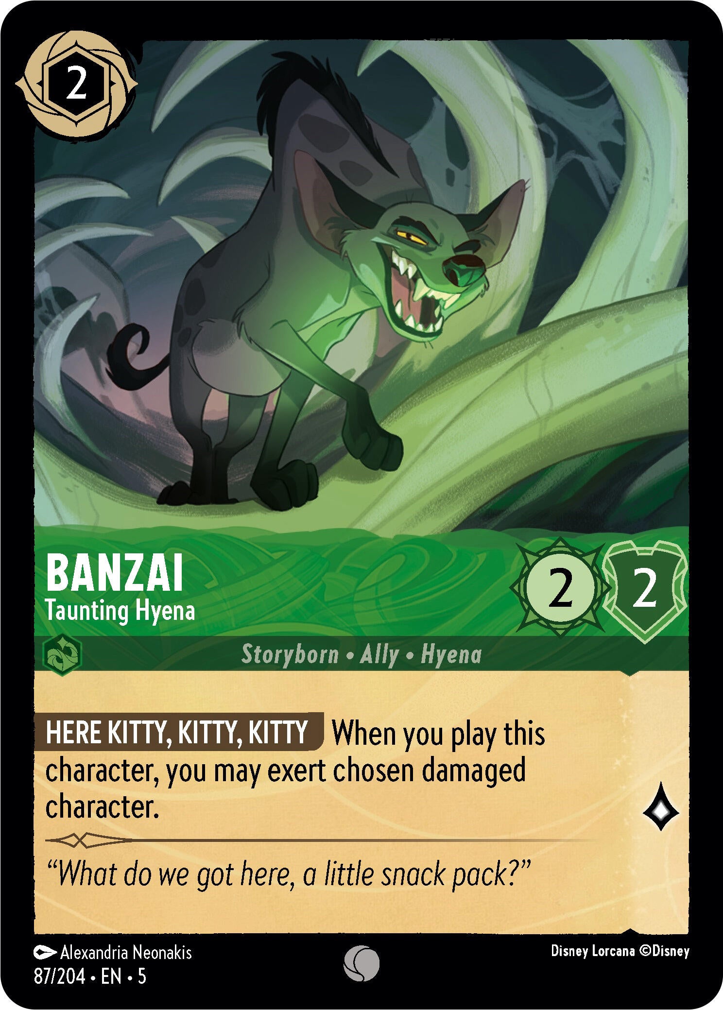 Banzai - Taunting Hyena (87/204) [Shimmering Skies] | Deep Dive Games St. Marys