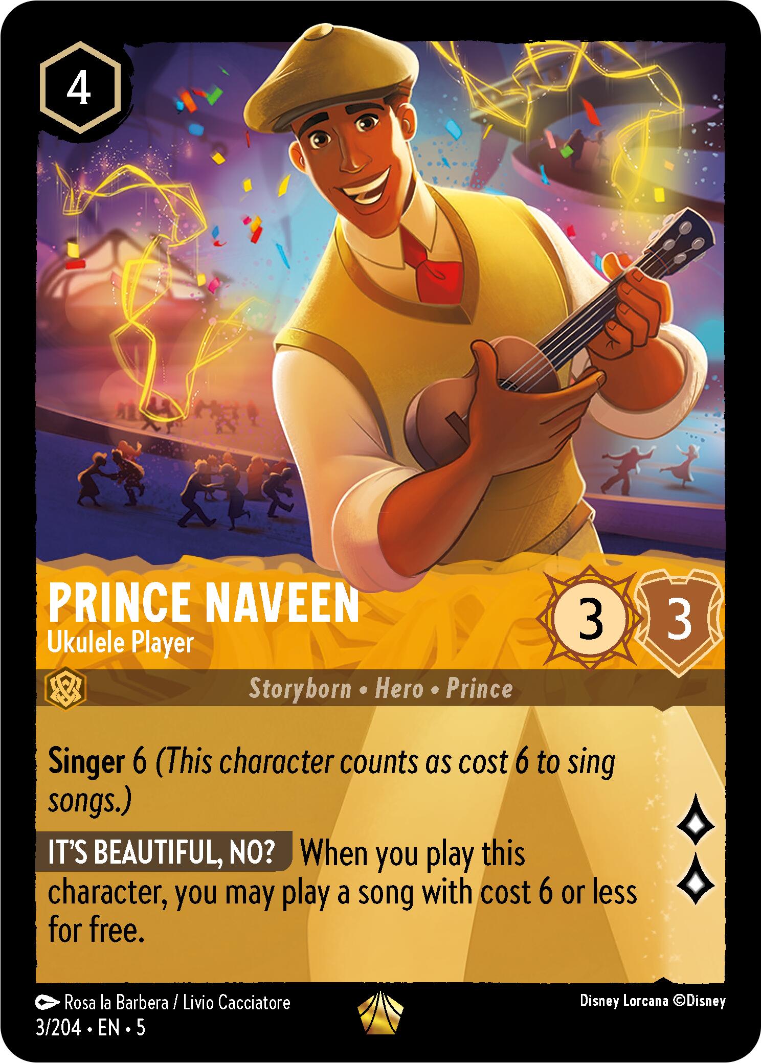 Prince Naveen - Ukulele Player (3/204) [Shimmering Skies] | Deep Dive Games St. Marys