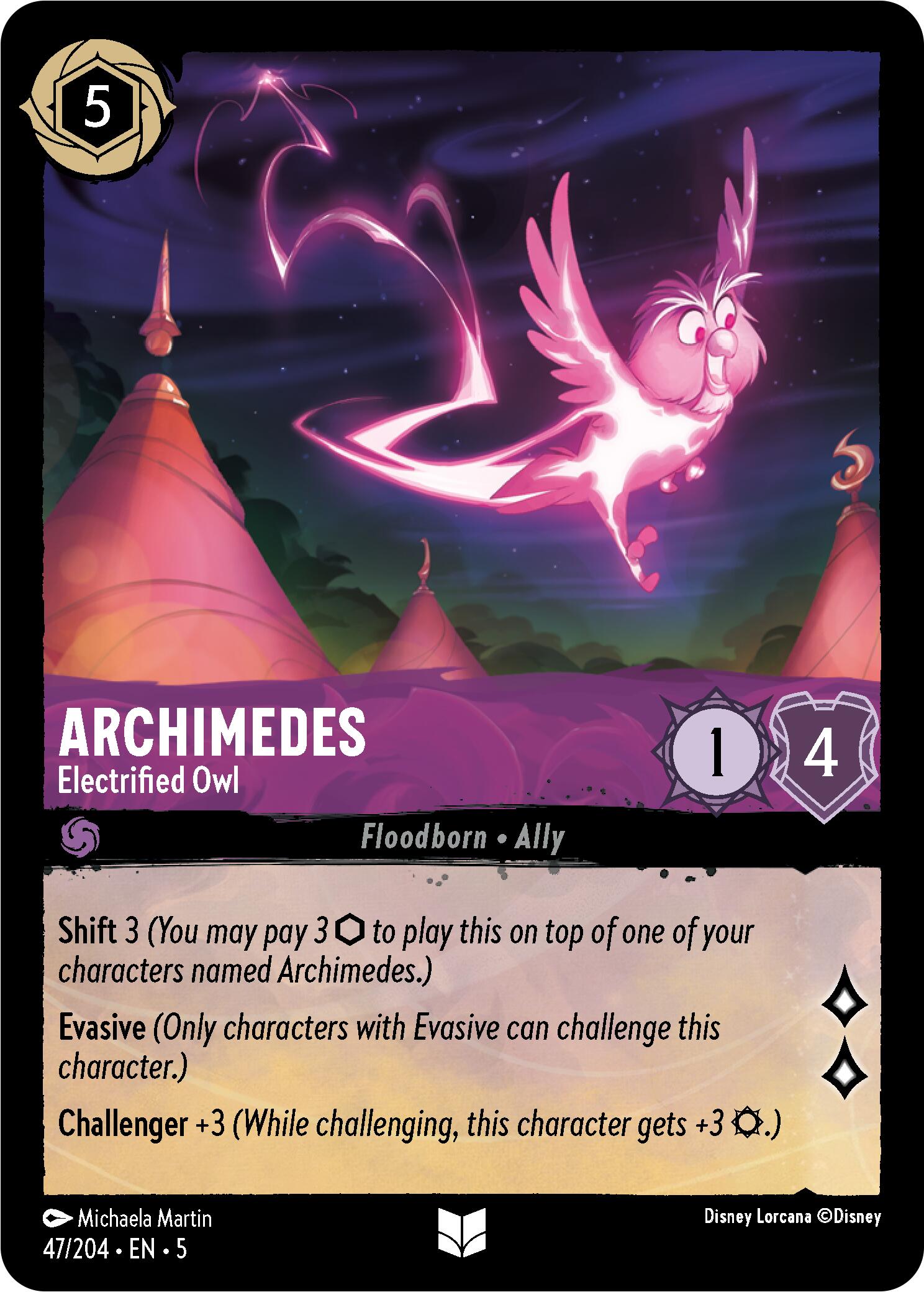 Archimedes - Electrified Owl (47/204) [Shimmering Skies] | Deep Dive Games St. Marys