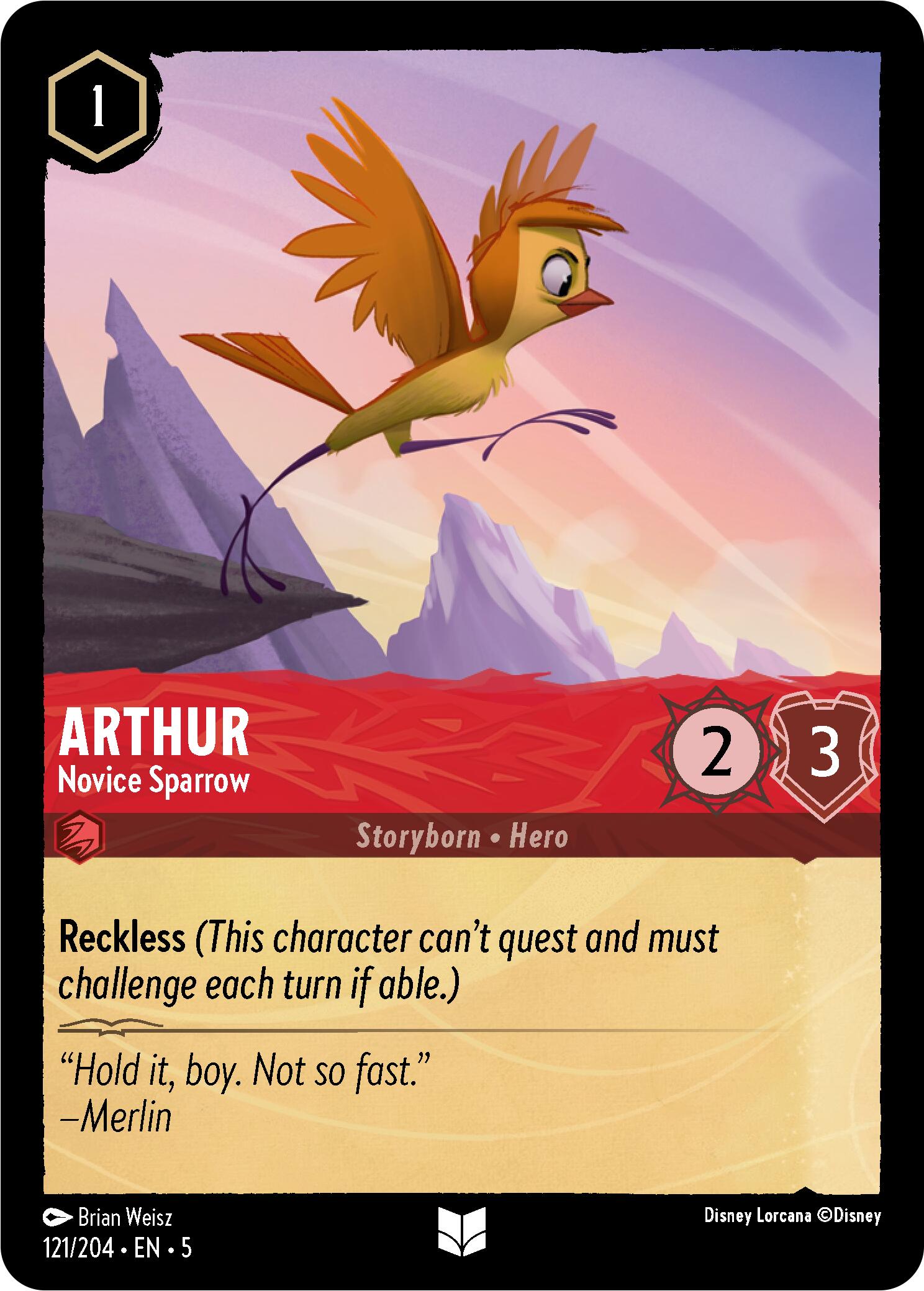 Arthur - Novice Sparrow (121/204) [Shimmering Skies] | Deep Dive Games St. Marys