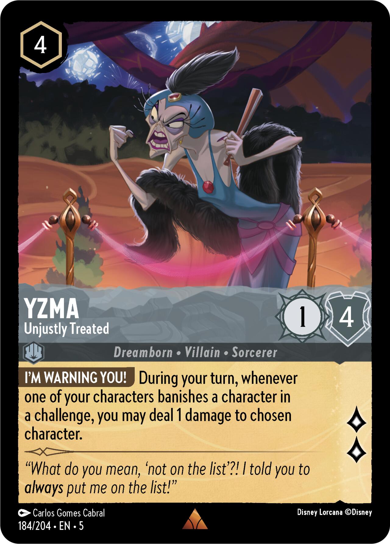Yzma - Unjustly Treated (184/204) [Shimmering Skies] | Deep Dive Games St. Marys