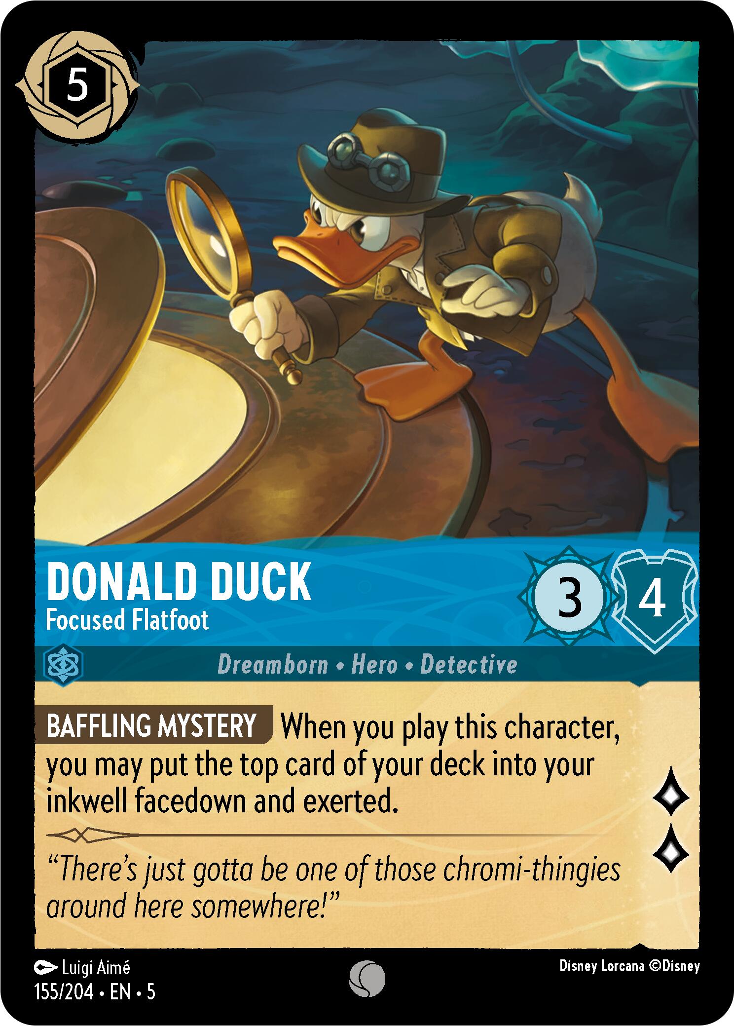Donald Duck - Focused Flatfoot (155/204) [Shimmering Skies] | Deep Dive Games St. Marys