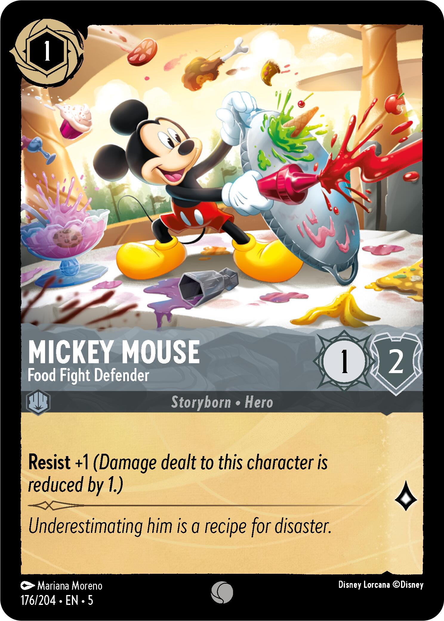 Mickey Mouse - Food Fight Defender (176/204) [Shimmering Skies] | Deep Dive Games St. Marys