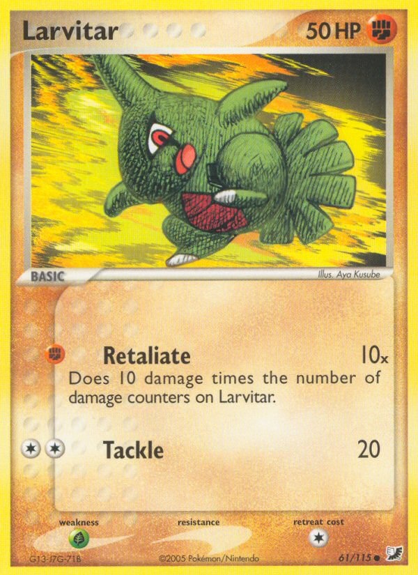 Larvitar (61/115) [EX: Unseen Forces] | Deep Dive Games St. Marys